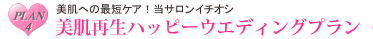 下松市のブライダルエステの美肌ハッピーウェディングプラン