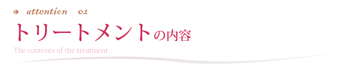 トリートメントの内容